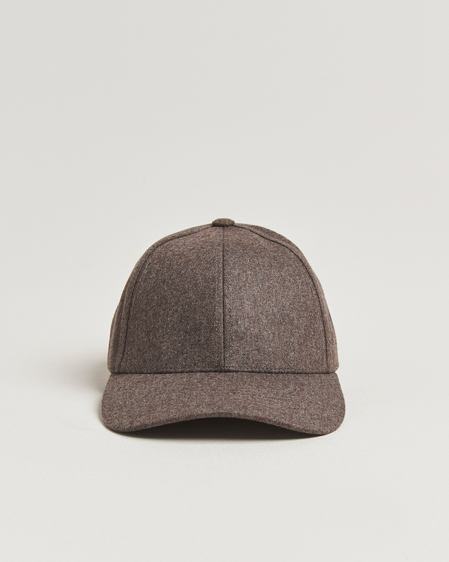 Herre | Hatter og capser | Varsity Headwear | Flannel Baseball Cap Taupe Brown