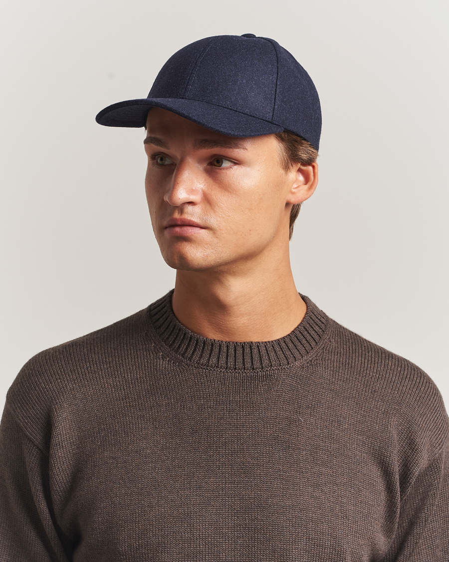 Herre | Hatter og capser | Varsity Headwear | Flannel Baseball Cap Dark Navy
