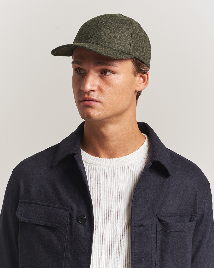 Herre | Hatter og capser | Varsity Headwear | Flannel Baseball Cap Forest Green