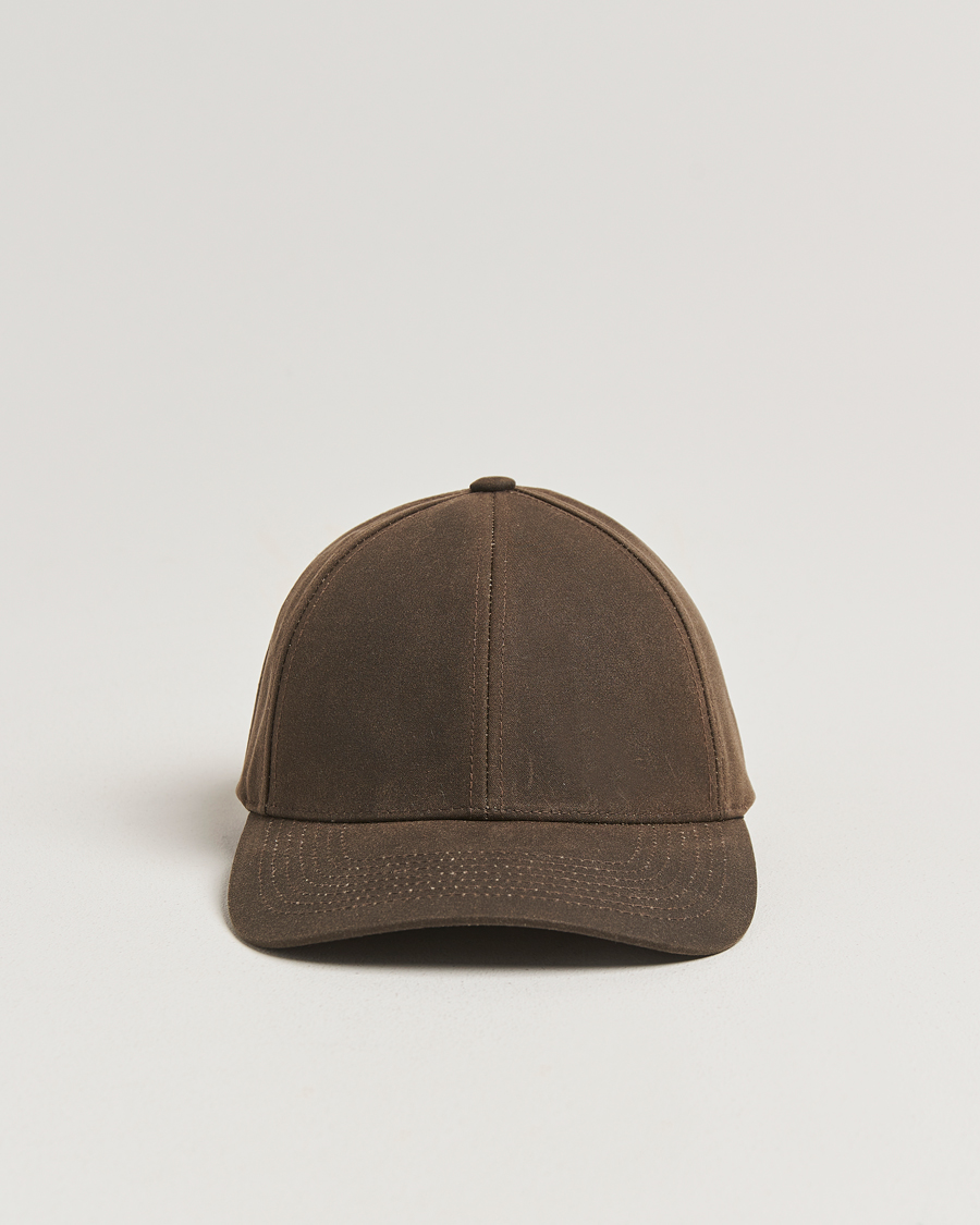 Herre | Hatter og capser | Varsity Headwear | Oilskin Baseball Cap Chestnut Brown