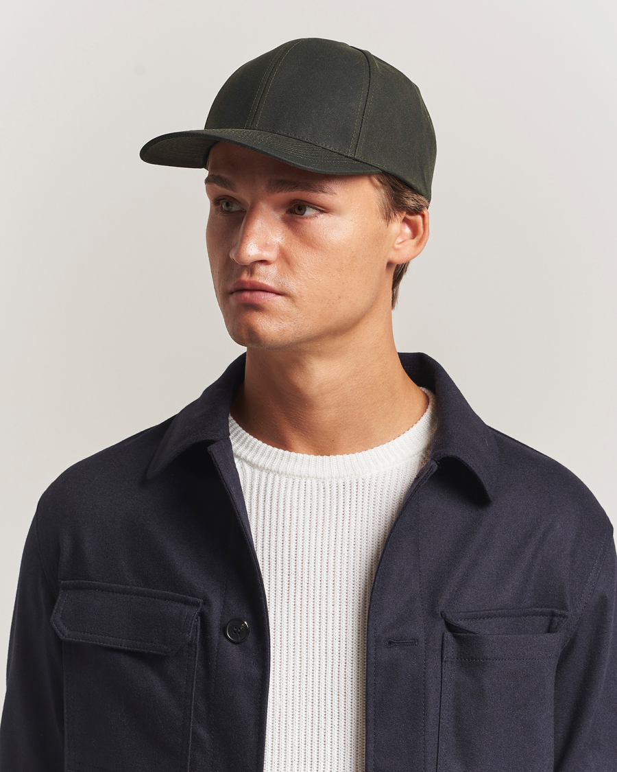 Herre | Hatter og capser | Varsity Headwear | Oilskin Baseball Cap Ivy Green