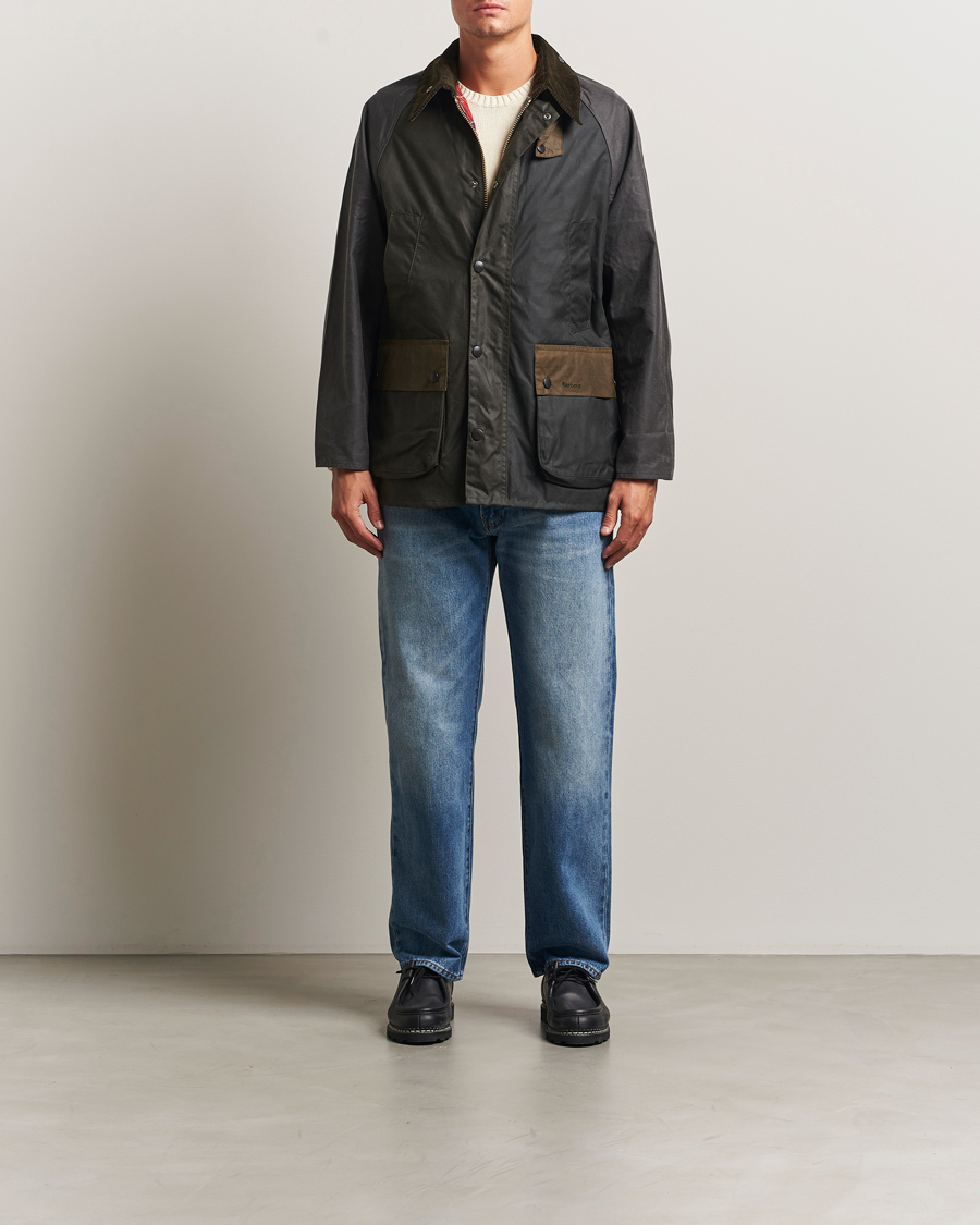 Herre | Jakker | Barbour Heritage | Patchwork Oversize Bedale Wax Jacket Sage Multi