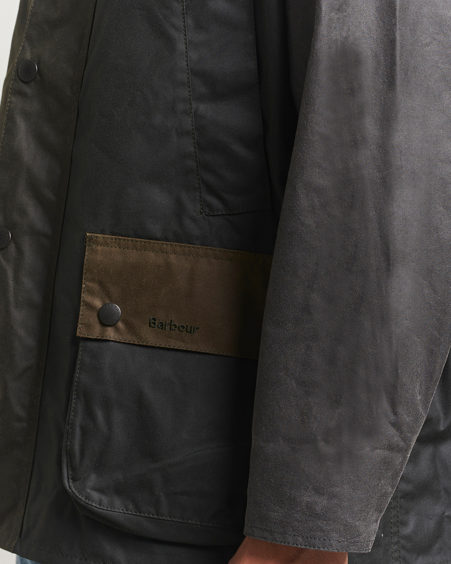 Herre | Jakker | Barbour Heritage | Patchwork Oversize Bedale Wax Jacket Sage Multi