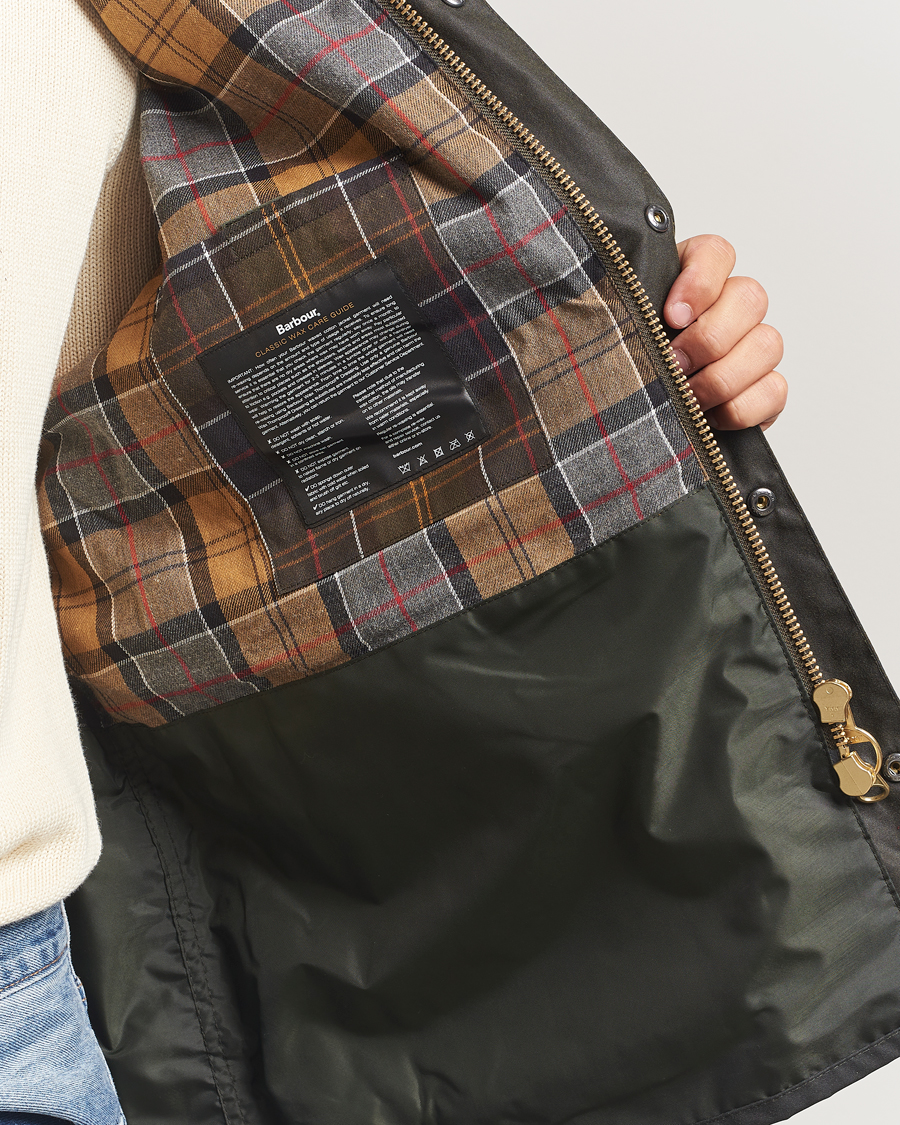 Herre | Jakker | Barbour Heritage | Patchwork Oversize Bedale Wax Jacket Sage Multi