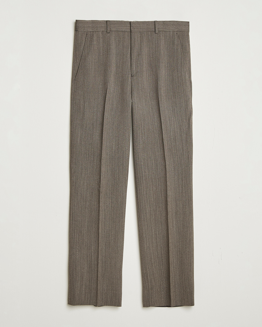 Herre | Bukser | GANT 240 Mulberry Street | Herringbone Suit Pants Deep Brown