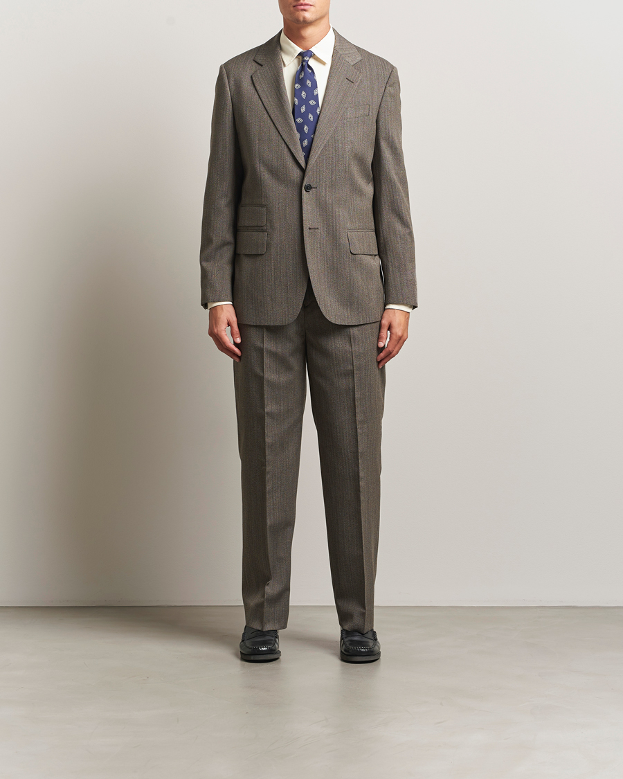 Herre | Dressjakker | GANT 240 Mulberry Street | Herringbone Suit Jacket Deep Brown