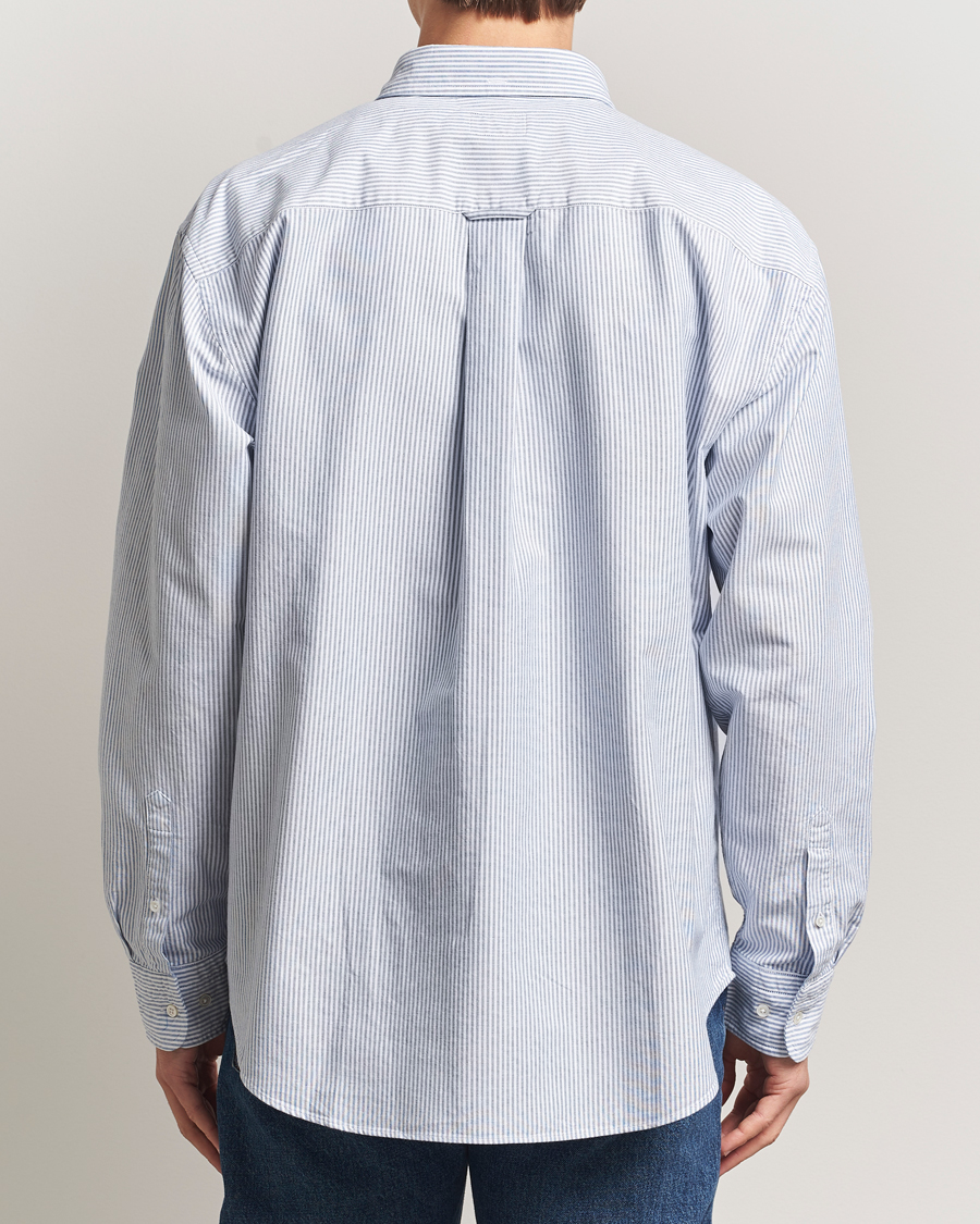 Herre | Skjorter | GANT 240 Mulberry Street | Relaxed Fit US Striped Oxford Shirt Blue Water