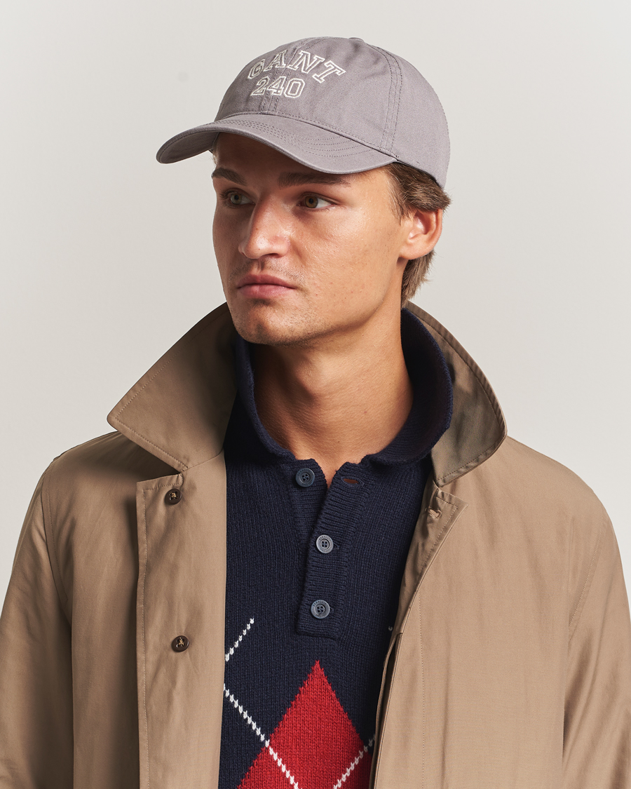 Herre | Hatter og capser | GANT 240 Mulberry Street | Washed Canvas Cap Steel Grey