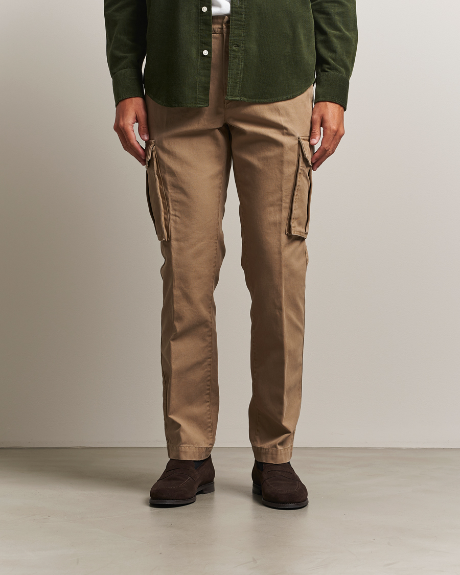 Herre | Bukser | GANT | Regular Fit Cotton Twill Cargo Pants Light Taupe