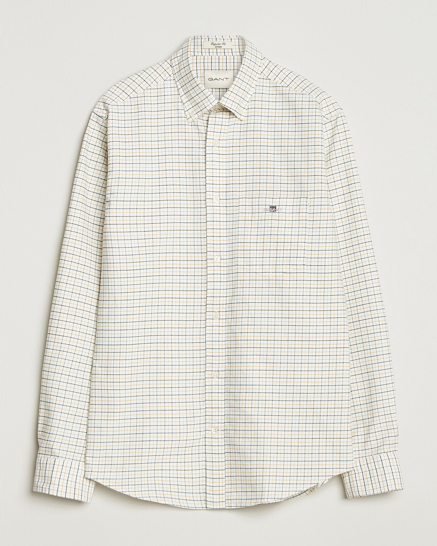 Herre | Skjorter | GANT | Regular Fit Classic Checked Oxford Shirt Forest Green