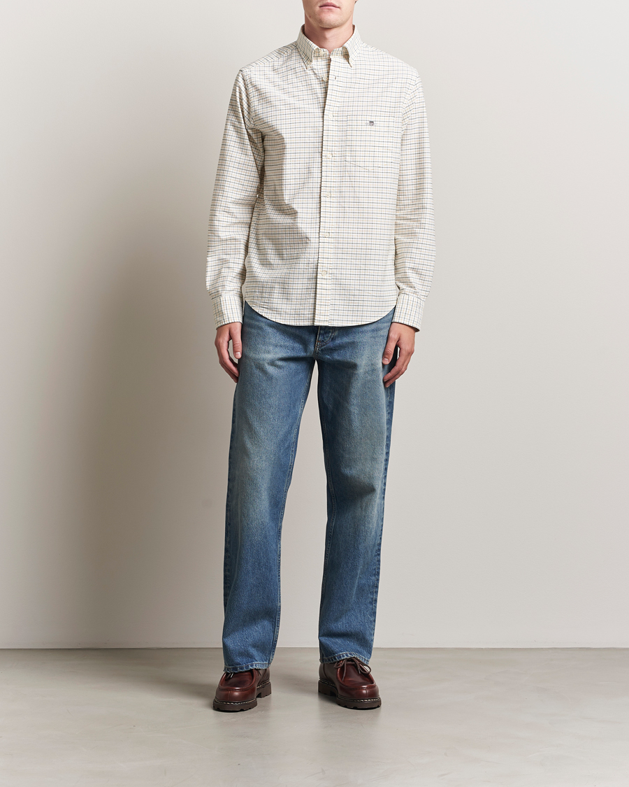 Herre | Skjorter | GANT | Regular Fit Classic Checked Oxford Shirt Forest Green