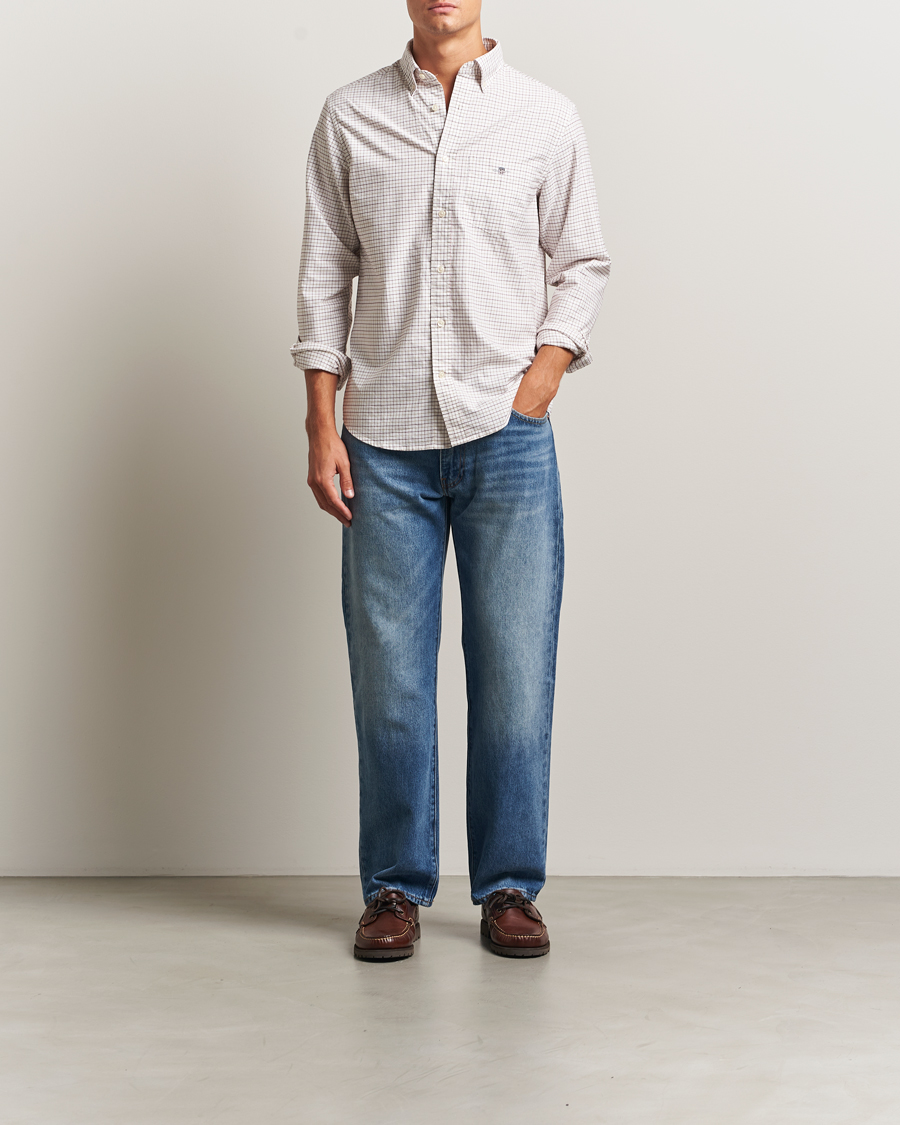 Herre | Skjorter | GANT | Regular Fit Classic Checked Oxford Shirt Plumped Red