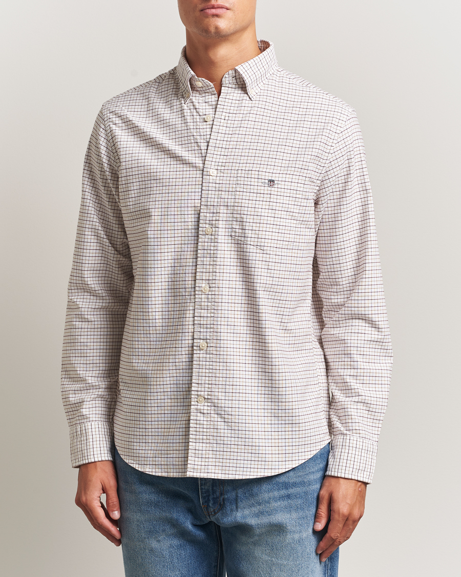 Herre | Skjorter | GANT | Regular Fit Classic Checked Oxford Shirt Plumped Red