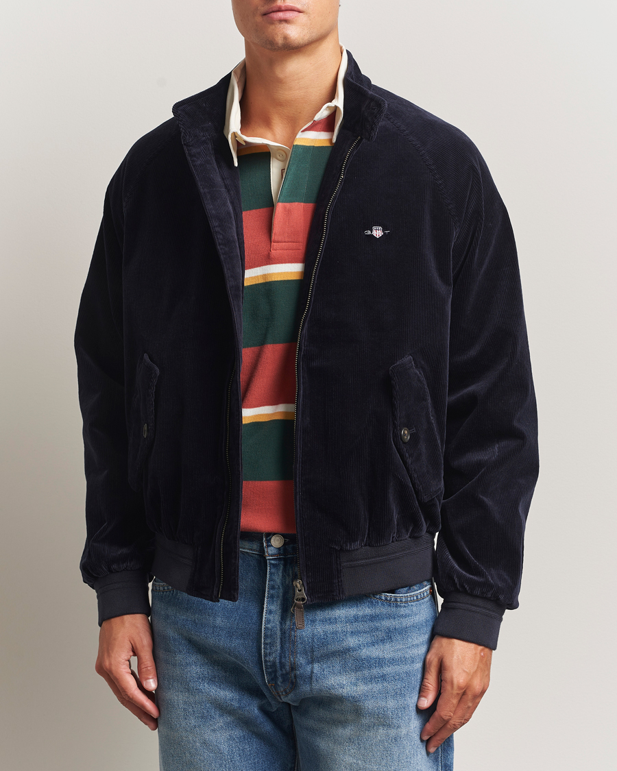 Herre | Jakker | GANT | Corduroy Harrington Jacket Evening Blue
