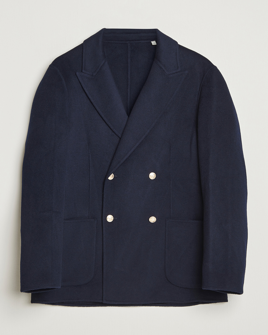 Herre | Dressjakker | GANT | Wool Double Breasted Club Blazer Evening Blue