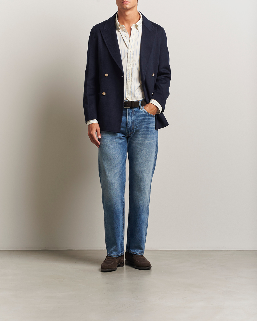 Herre | Dressjakker | GANT | Wool Double Breasted Club Blazer Evening Blue