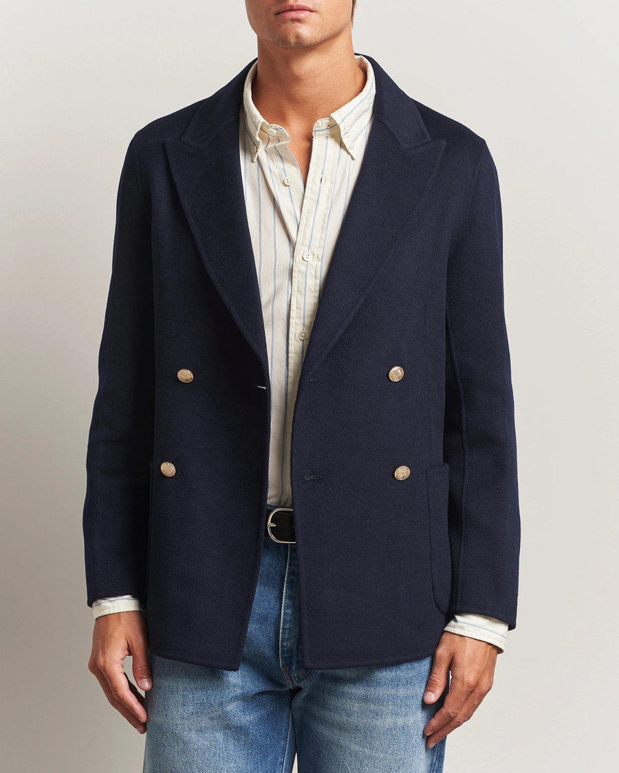 Herre | Dressjakker | GANT | Wool Double Breasted Club Blazer Evening Blue