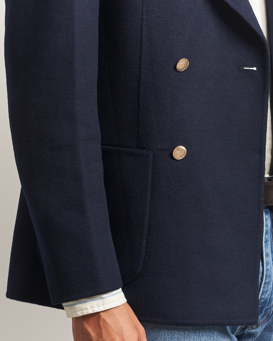 Herre | Dressjakker | GANT | Wool Double Breasted Club Blazer Evening Blue