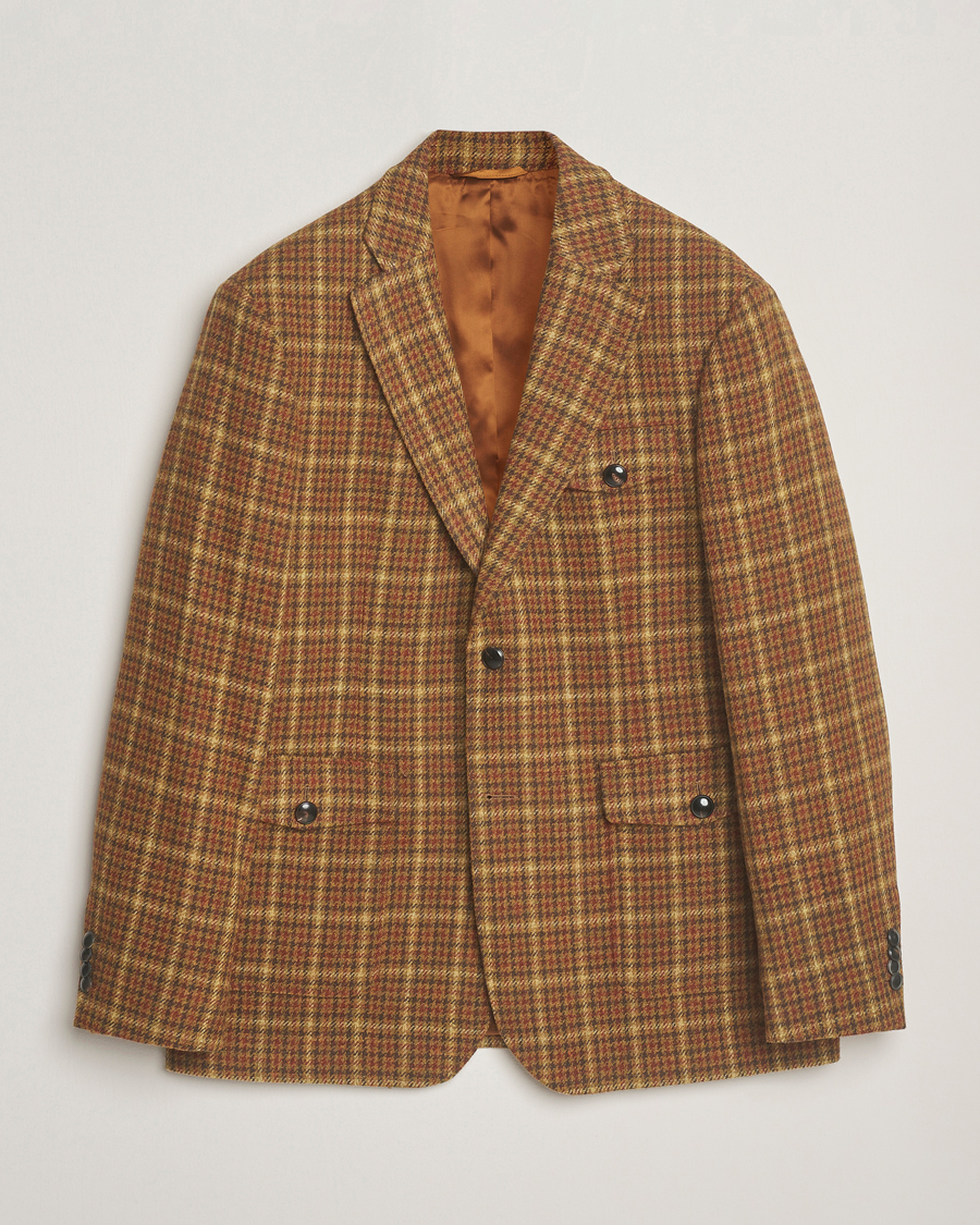 Herre | Dressjakker | Gant | Checked Tweed Blazer Peanut Butter