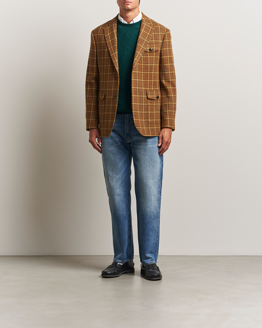 Herre | Dressjakker | Gant | Checked Tweed Blazer Peanut Butter