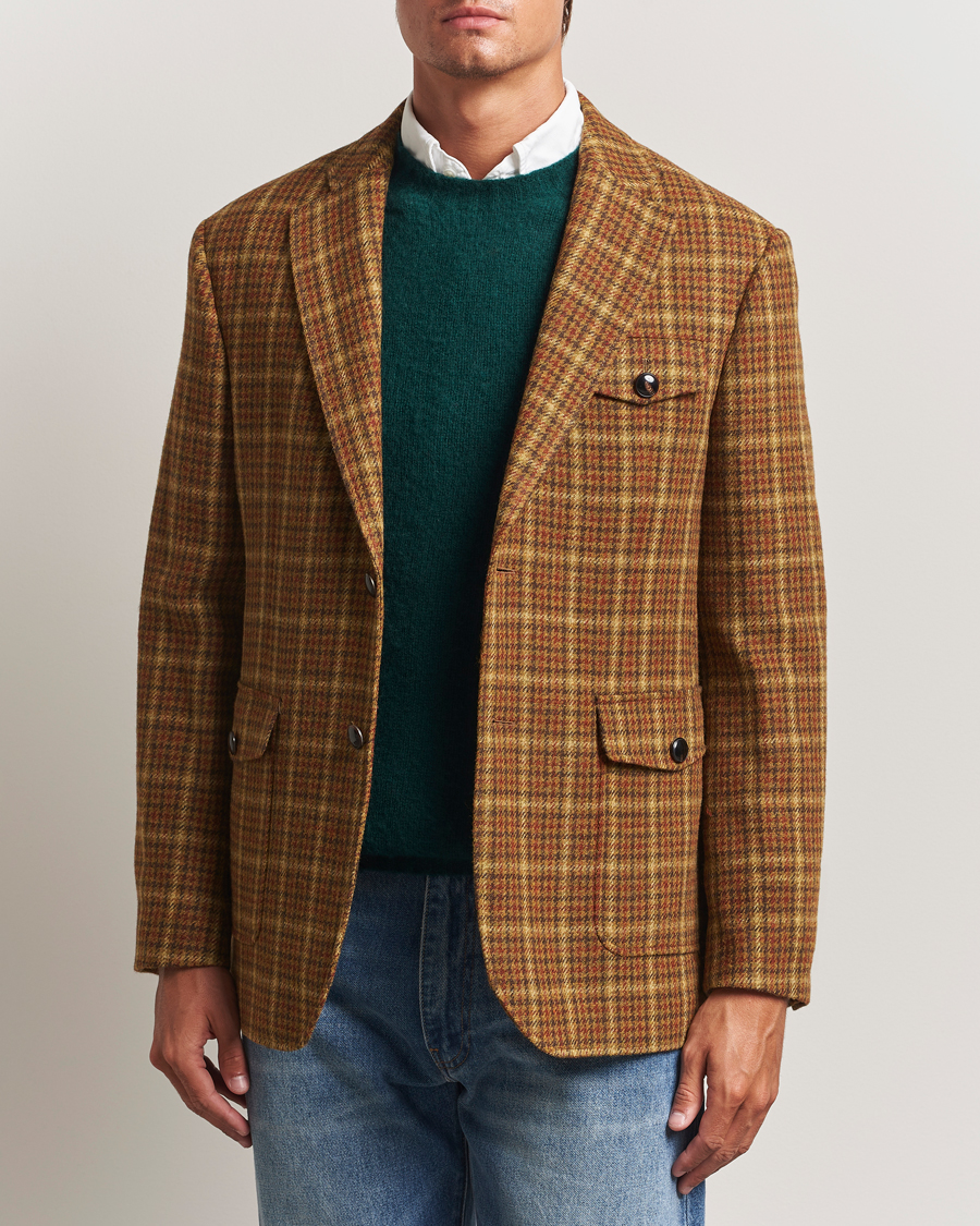 Herre | Dressjakker | Gant | Checked Tweed Blazer Peanut Butter