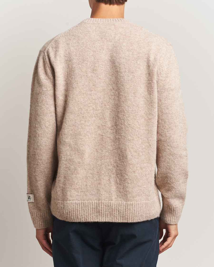 Herre | Gensere | Gant | Scottish Wool Knitted Crew Neck Sweater Khaki Melange