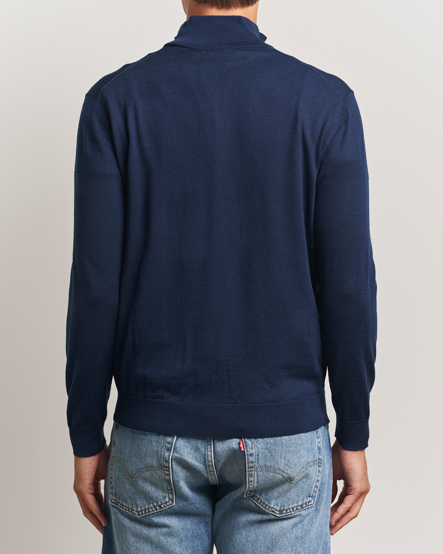 Herre | Gensere | Gant | Extrafine Merino Wool Half Zip Marine