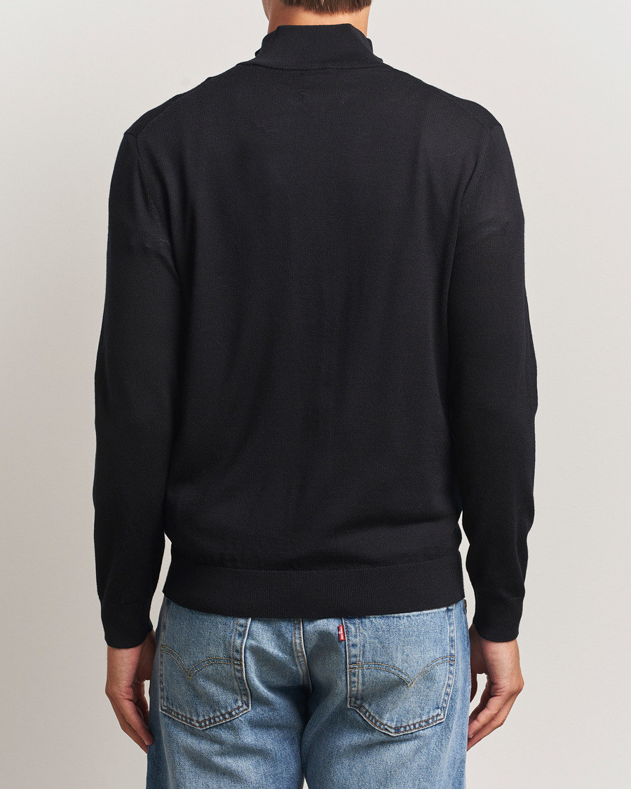 Herre | Gensere | GANT | Extrafine Merino Wool Half Zip Black