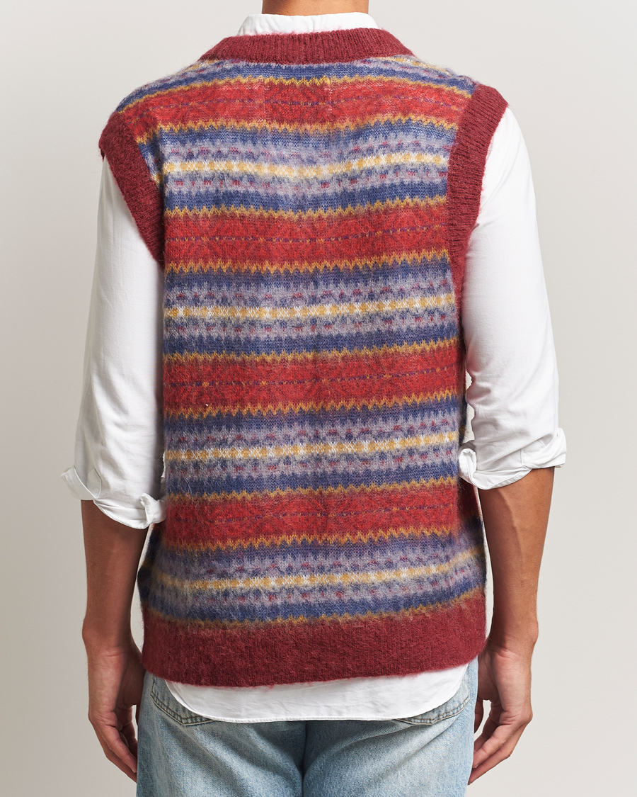 Herre | Gensere | GANT | Brushed Fair Isle Vest Plumped Red