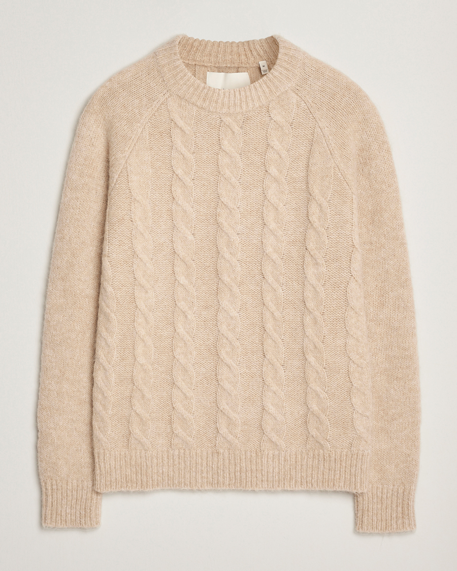 Herre | Gensere | GANT | Alpaca/Lambswool Cable Crew Neck Seed Melange