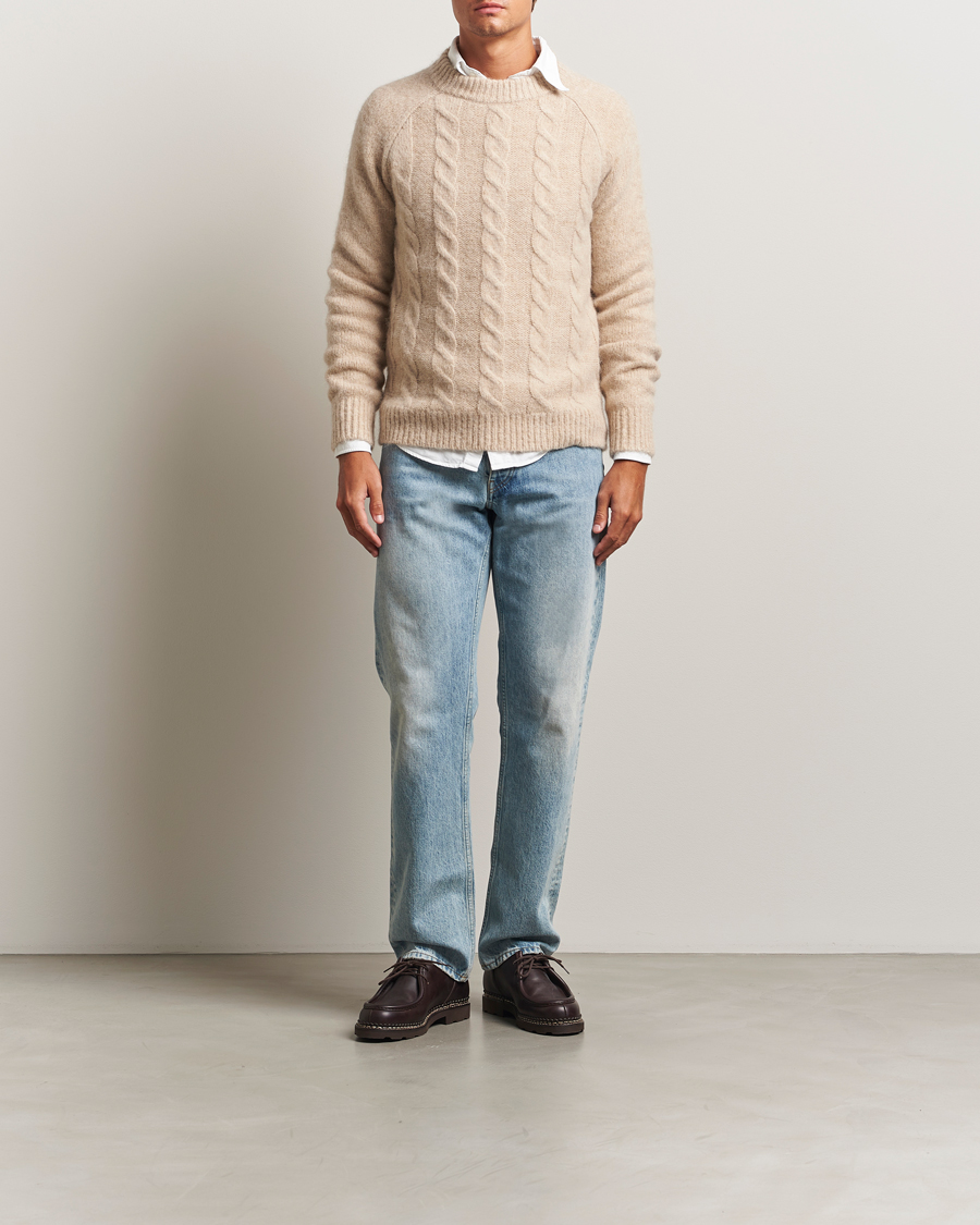 Herre | Gensere | GANT | Alpaca/Lambswool Cable Crew Neck Seed Melange