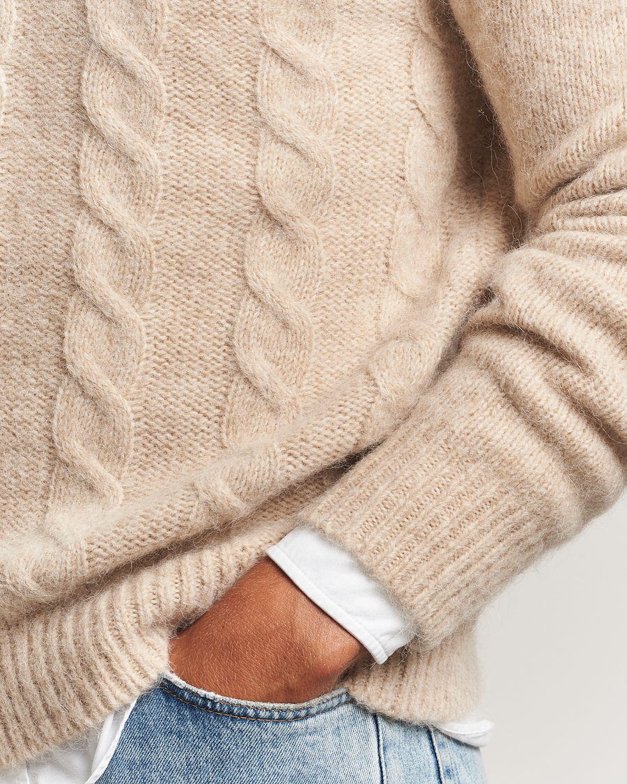 Herre | Gensere | GANT | Alpaca/Lambswool Cable Crew Neck Seed Melange