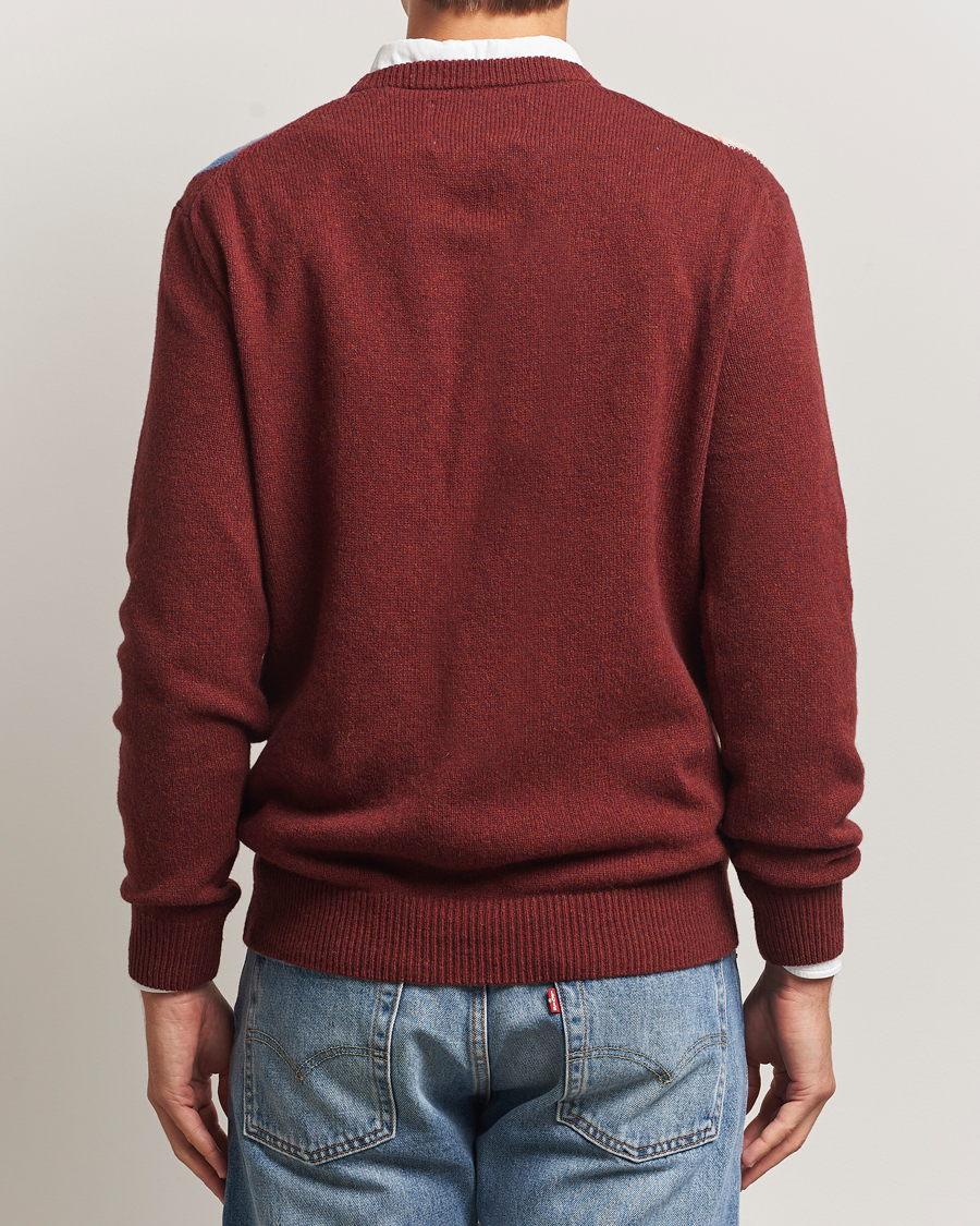 Herre | Gensere | Gant | Lambswool Argyle Knitted Crew Neck Winter Wine