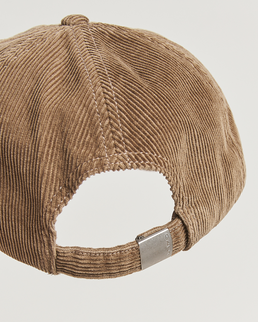 Herre | Hatter og capser | GANT | Graphic Embroidered Washed Cord Cap Taupe Beige
