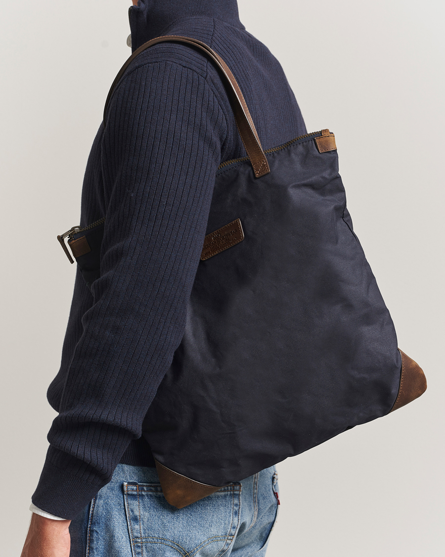 Herre | Vesker | GANT | Waxed Cotton Tote Bag Evening Blue