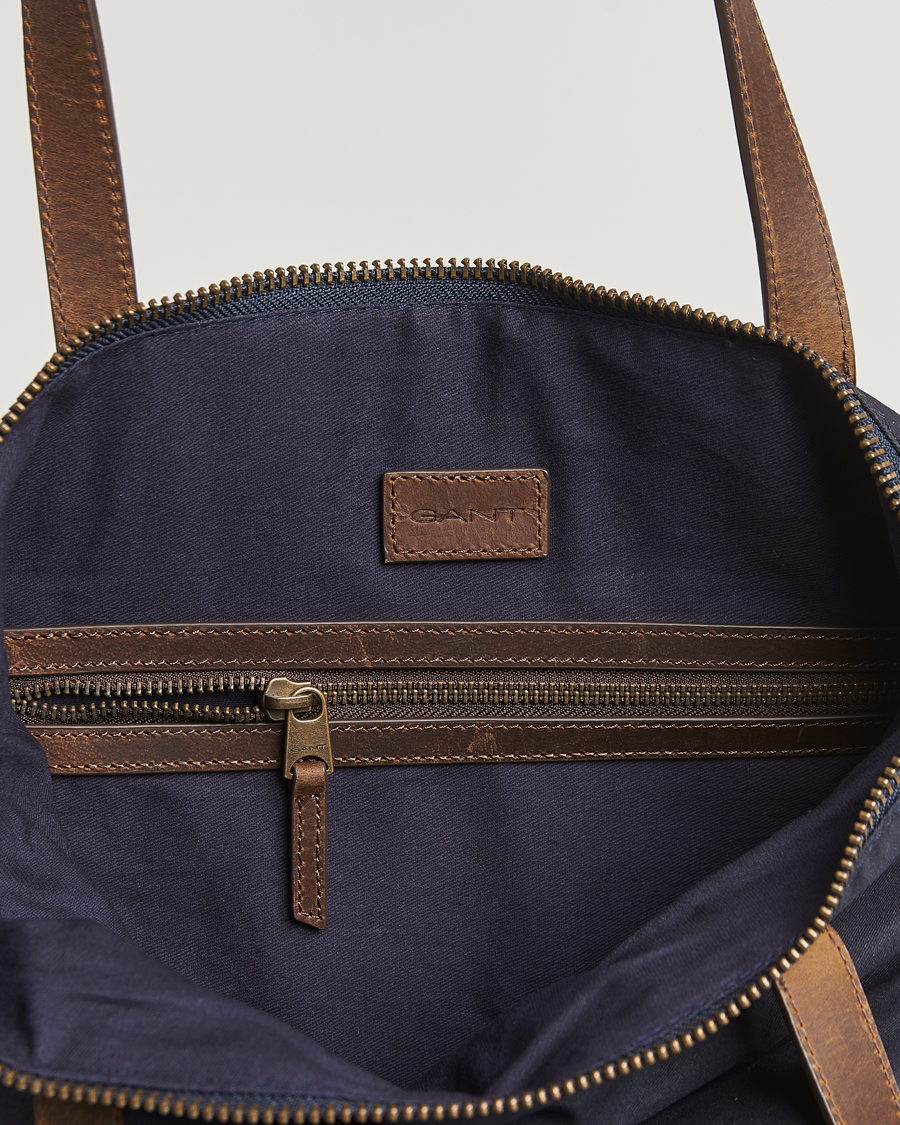 Herre | Vesker | GANT | Waxed Cotton Tote Bag Evening Blue