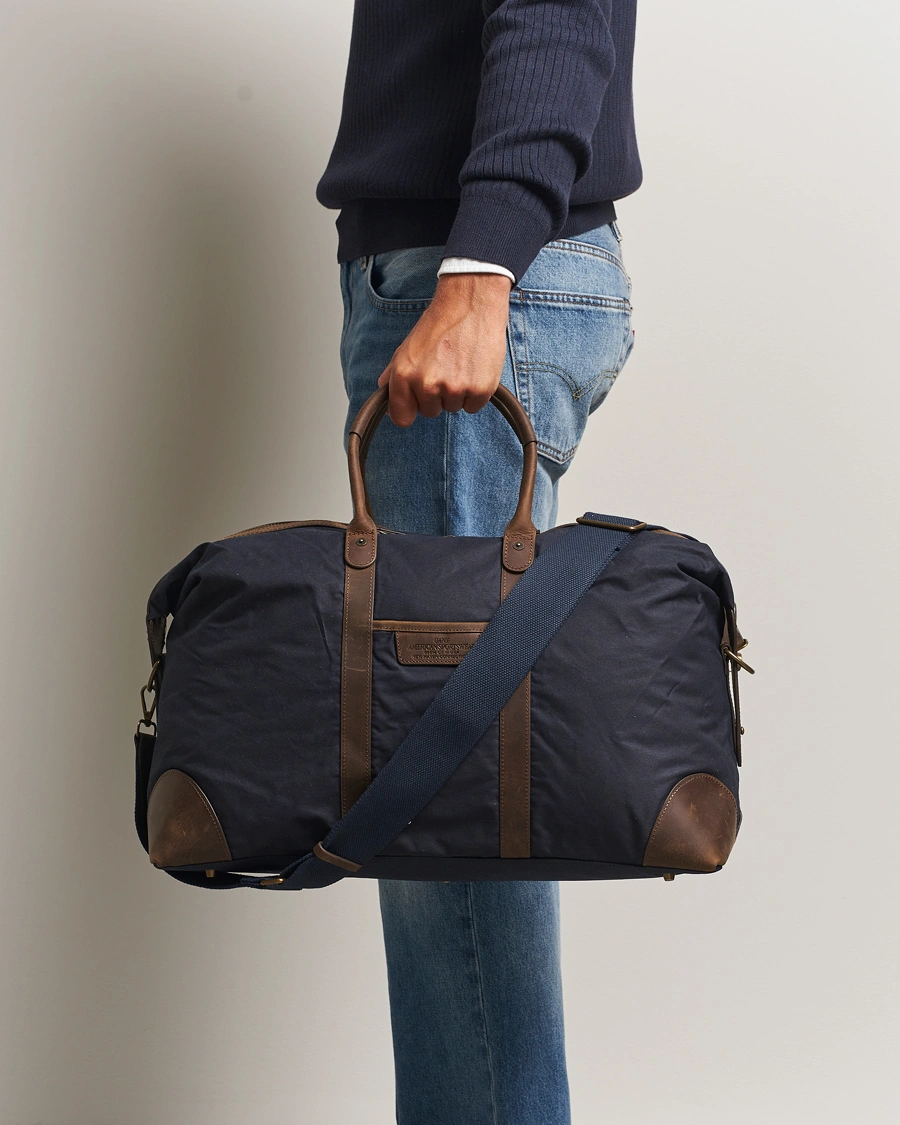 Herre | Vesker | GANT | Waxed Cotton Duffle Bag Evening Blue