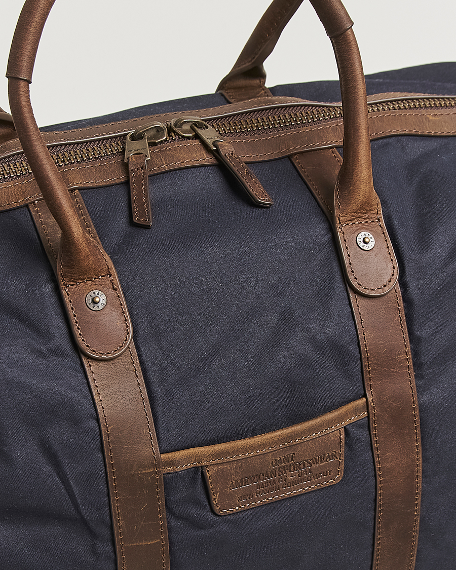 Herre | Vesker | GANT | Waxed Cotton Duffle Bag Evening Blue
