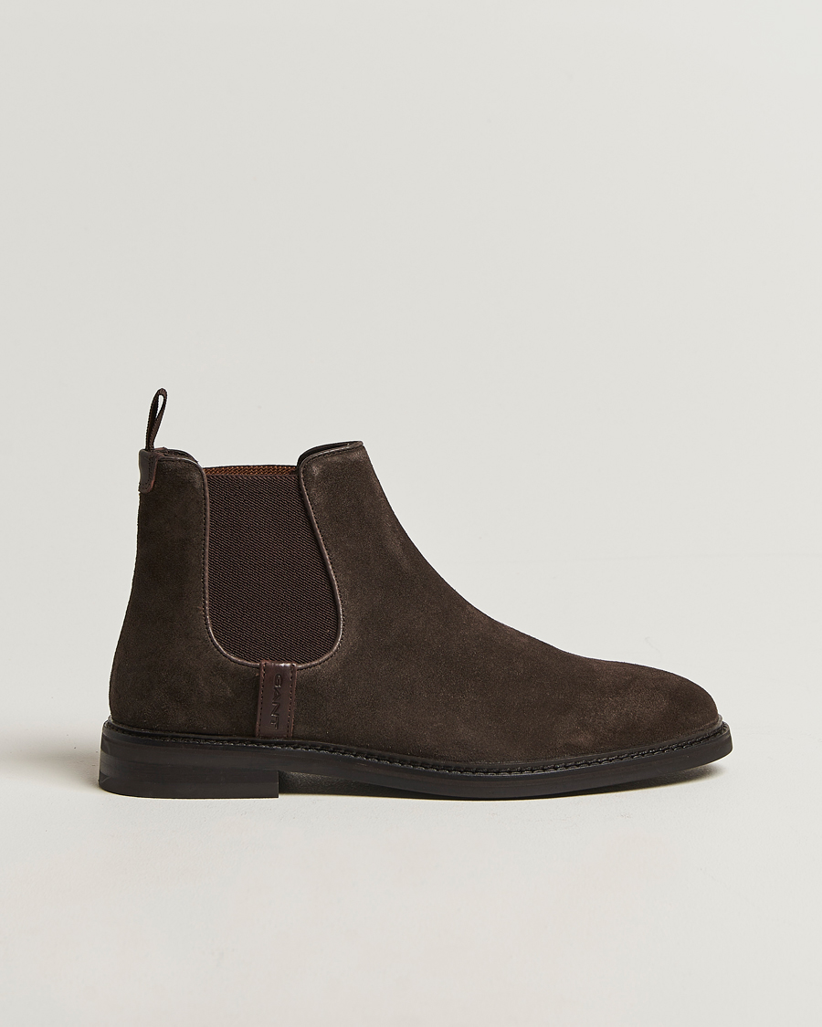 Herre | Støvler | GANT | Bidford Suede Chelsea Boot Dark Brown