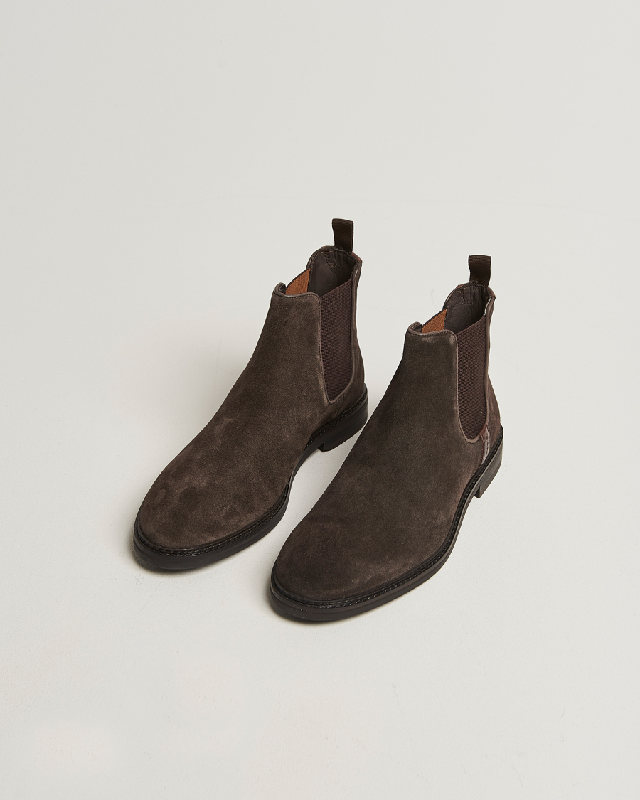 Herre | Støvler | GANT | Bidford Suede Chelsea Boot Dark Brown