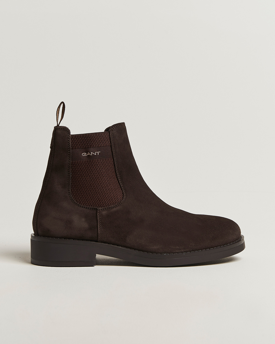 Herre | Støvler | GANT | Prepdale Suede Chelsea Boot Espresso Brown