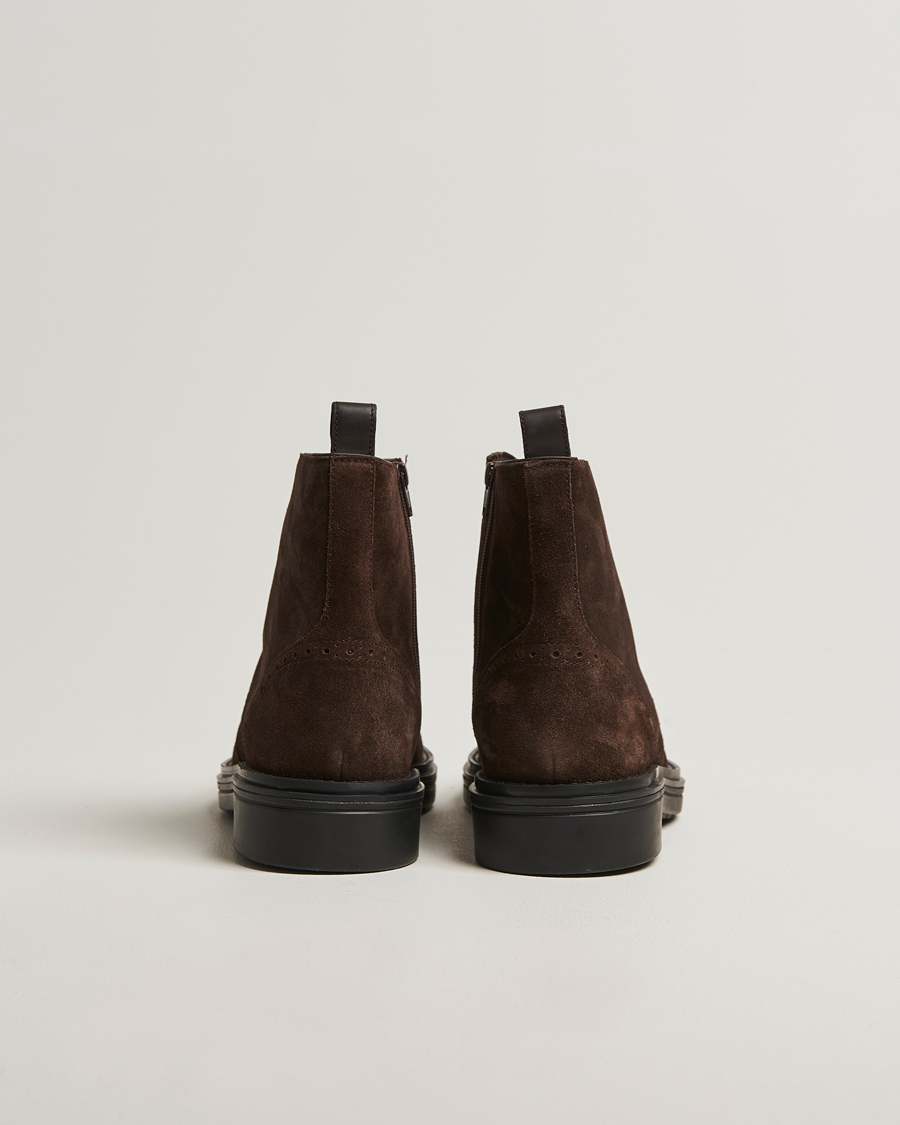 Herre | Støvler | GANT | Boggar Suede Brouge Boot Espresso Brown