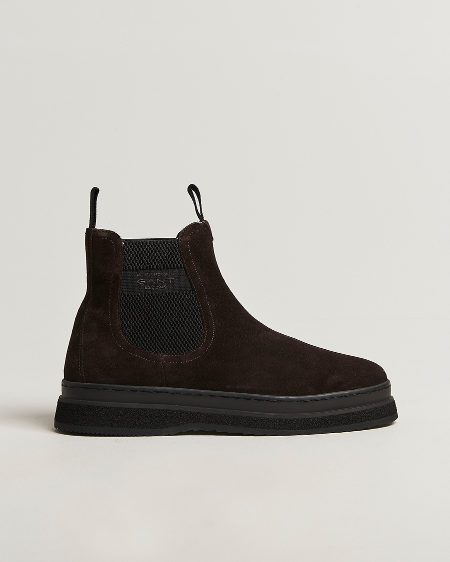 Herre | Støvler | GANT | Blistown Shearling Suede Chelsea Boot Espresso Brown