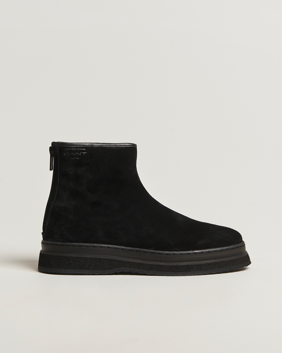 Herre | Støvler | GANT | Blistown Shearling Suede Curling Boot Black