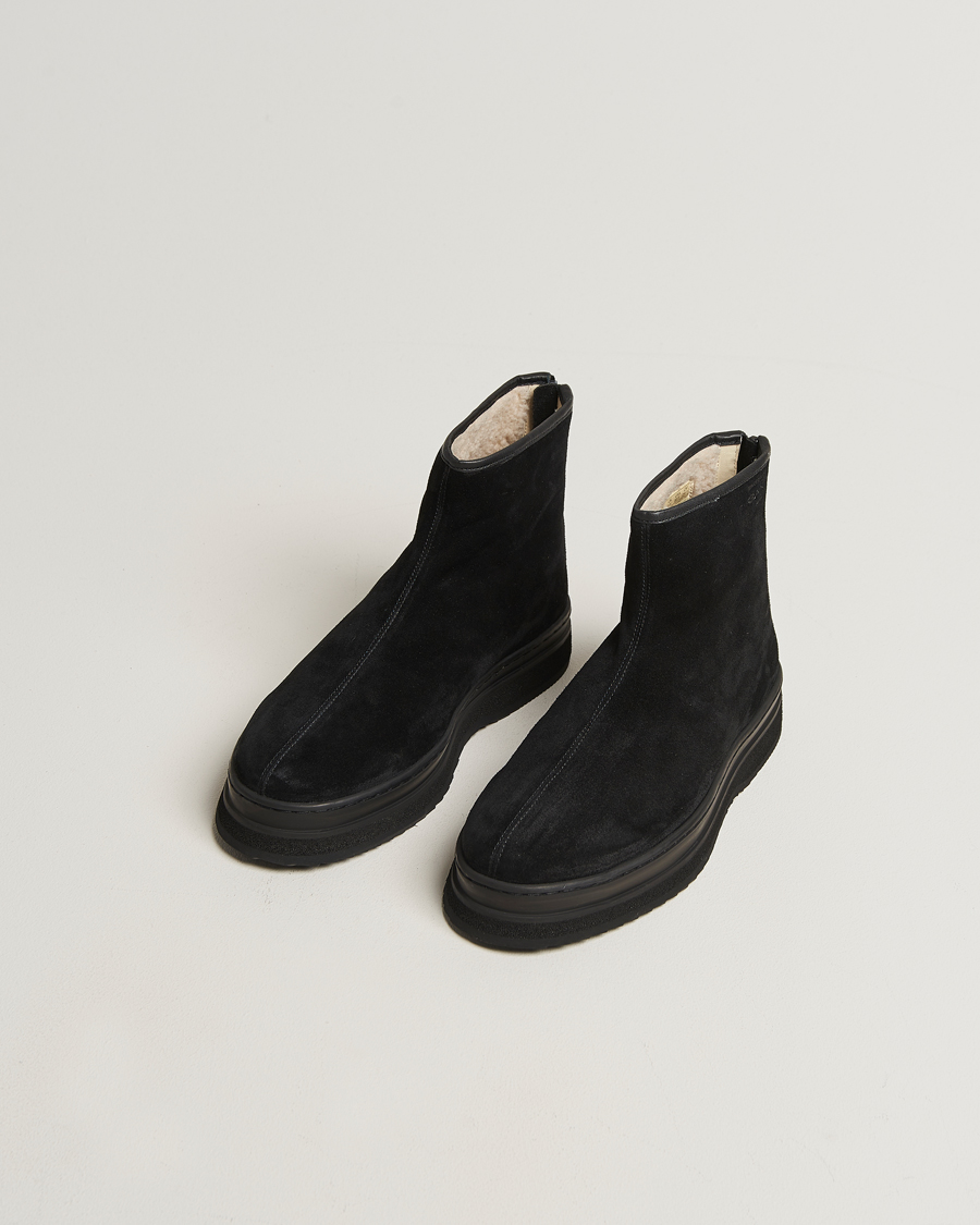 Herre | Støvler | GANT | Blistown Shearling Suede Curling Boot Black
