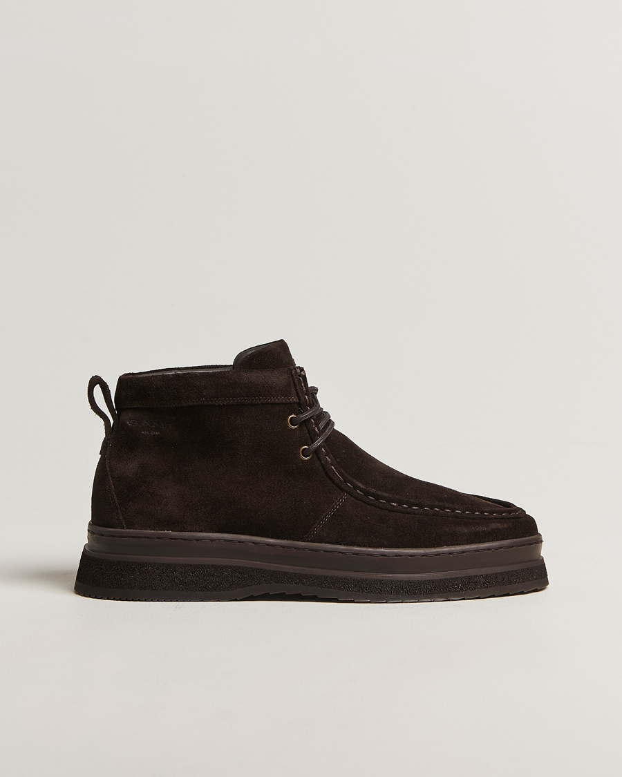 Herre | Støvler | GANT | Blistown Suede Moc Toe Boot Espresso Brown