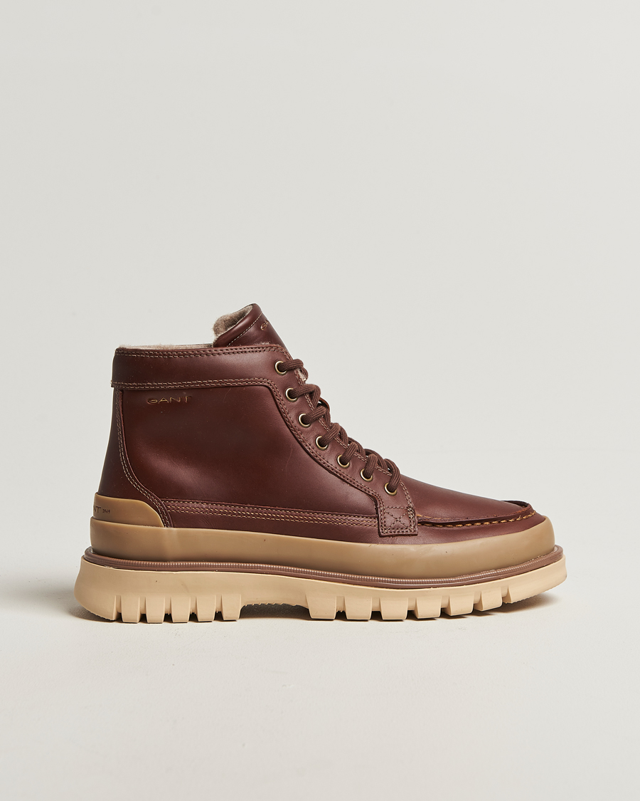 Herre | Støvler | GANT | Nebrada Leather Moc Toe Boot Cognac