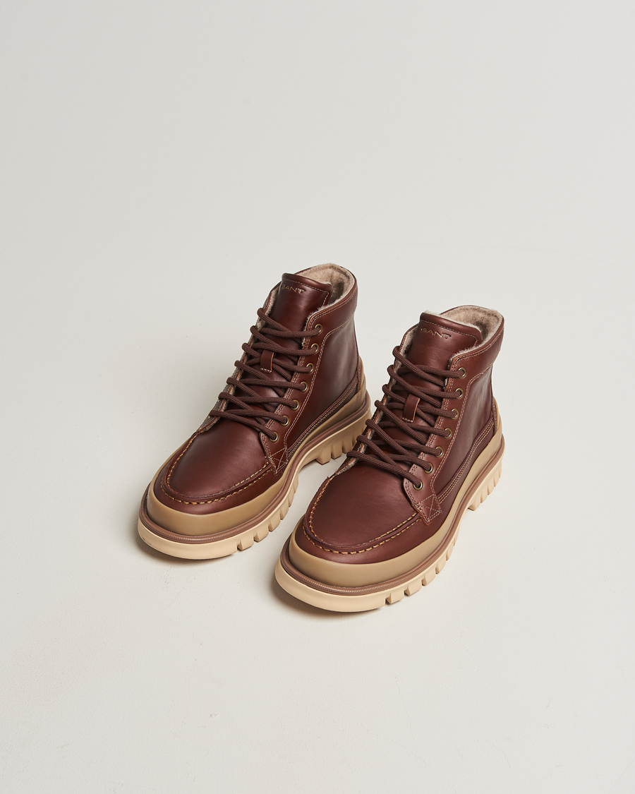Herre | Støvler | GANT | Nebrada Leather Moc Toe Boot Cognac