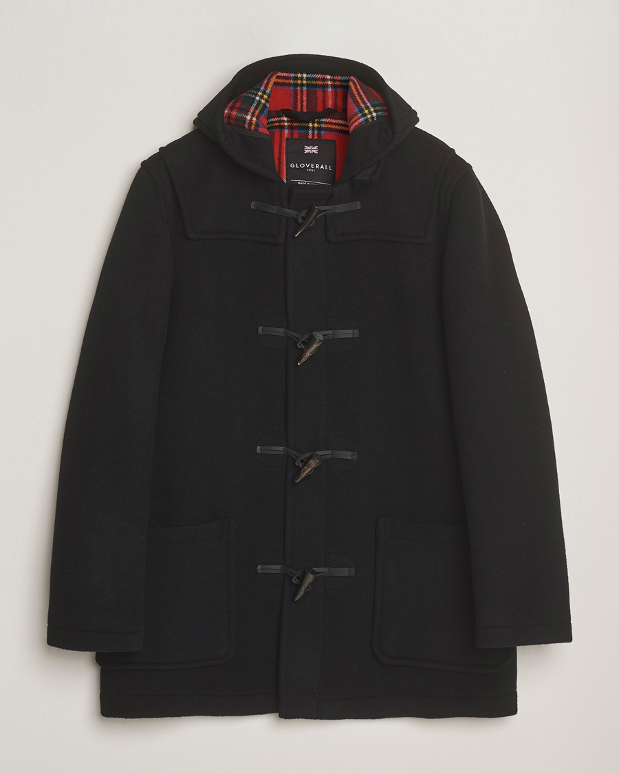 Herre | Jakker | Gloverall | Mid Length Duffle Coat Navy/Dress Gordon