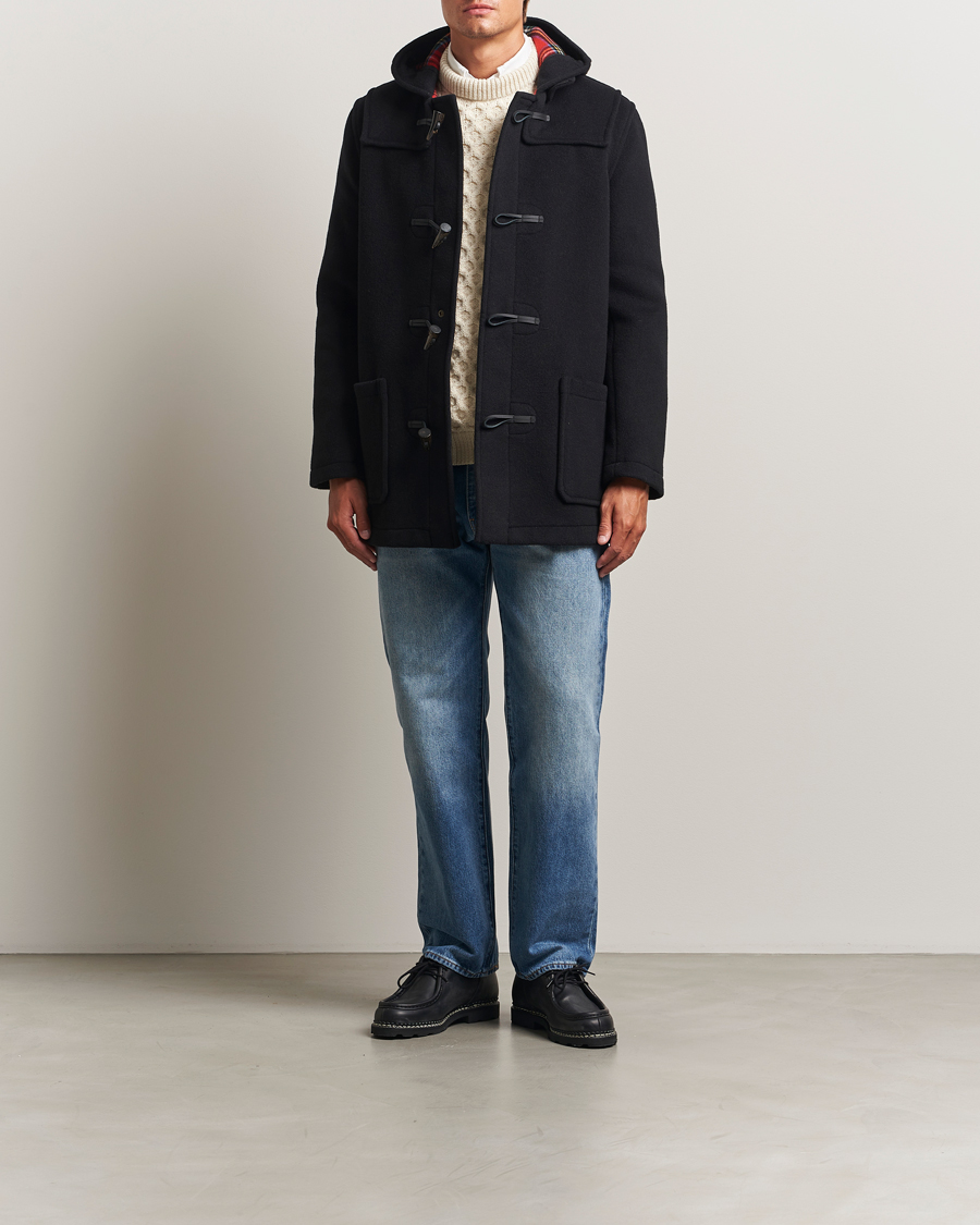 Herre | Jakker | Gloverall | Mid Length Duffle Coat Navy/Dress Gordon